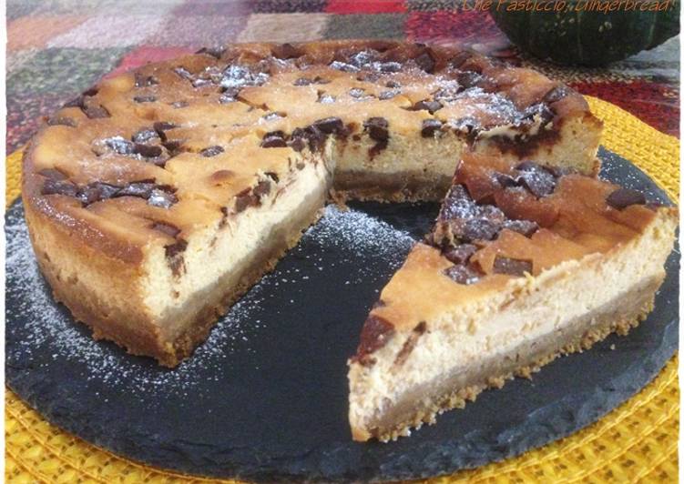 Cheesecake di zucca e triplo cioccolato