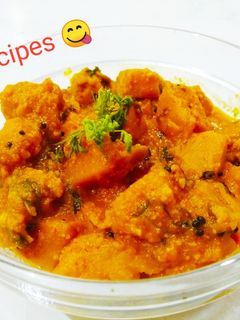 भोपळ्याची भाजी (bhopalyachi bhaji recipe in marathi) रेसिपी चे मुख्य फोटो 