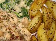 Gambar creamy spinach