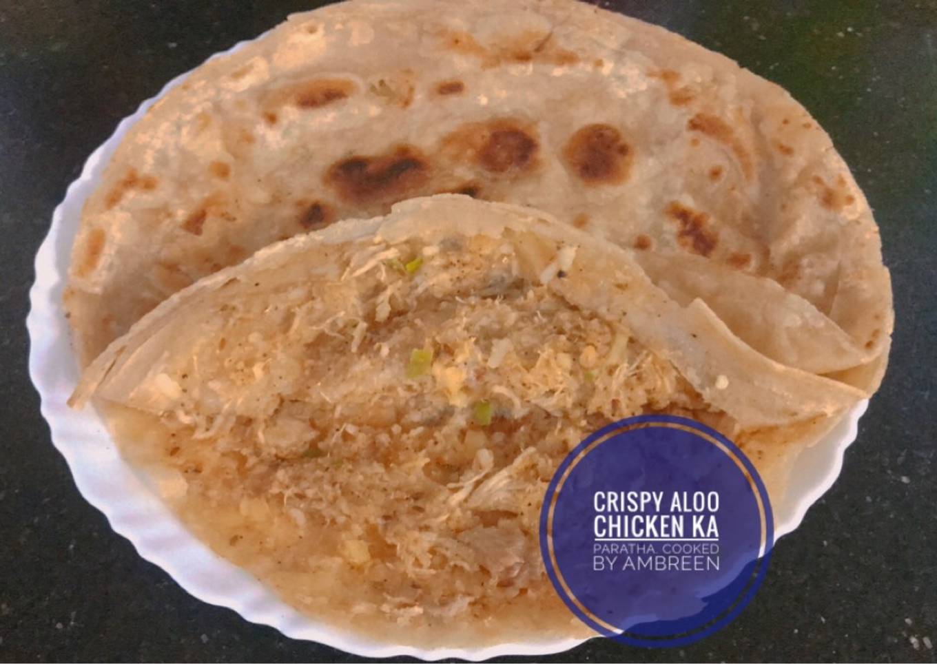 Olive Oil Main Bana Crispy Aloo Chicken Ka Paratha 🫓 Recipe 👌😋
