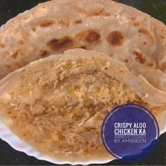 A picture of Olive Oil Main Bana Crispy Aloo Chicken Ka Paratha 🫓 Recipe 👌😋.
