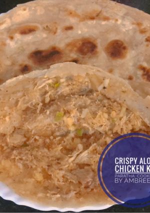 A picture of Olive Oil Main Bana Crispy Aloo Chicken Ka Paratha 🫓 Recipe 👌😋.