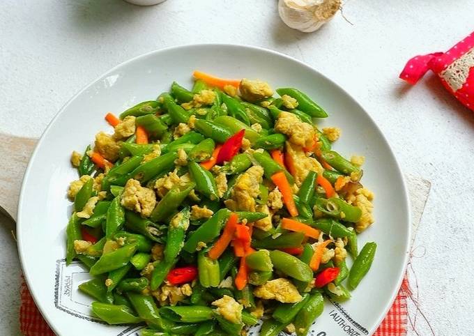 Langkah Mudah untuk Menyiapkan Tumis Buncis Telur (Praktis untuk sahur) yang Menggugah Selera