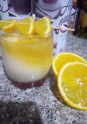 صورة لوصفة عصير الياغورت والبرتقال