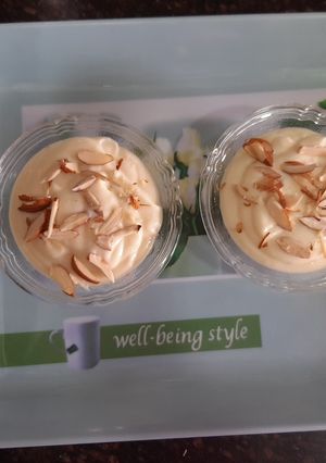 A picture of Kesar Elaichi shrikhand.
