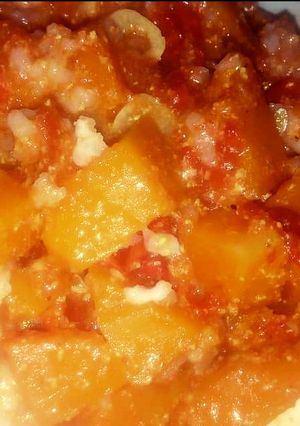 A picture of Sour Butternut, Yoghurt, and Tomato Curry.