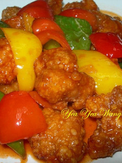 A picture of 糖醋彩椒梅花肉.