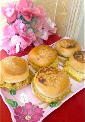 A picture of Shami kabab burgers.