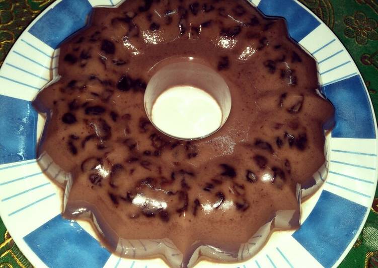 Resep Puding Coklat Hitam Manis, Enak Banget