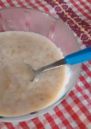 Una foto de Leche con avena para Una