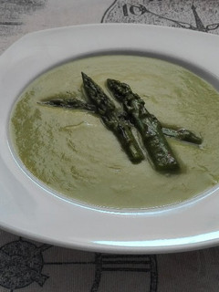 Una foto de Crema de espárragos
