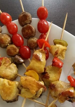 عکسی از دستور جوجه کباب چوبی