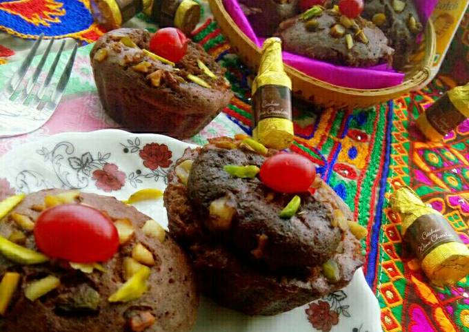 Steamed Dry fruits Chocolate cup cake