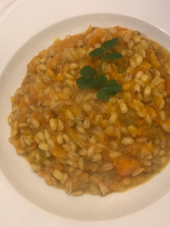Foto di Orzo perlato zucca e porro