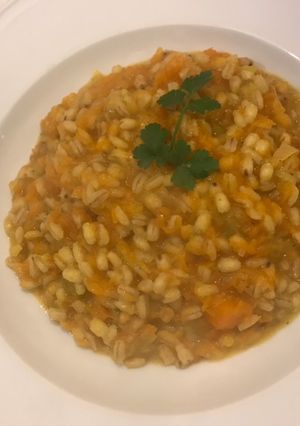 Foto di Orzo perlato zucca e porro