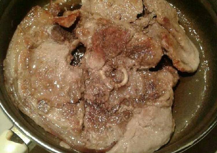 Steps to Cook Yummy Simply fried pork chops