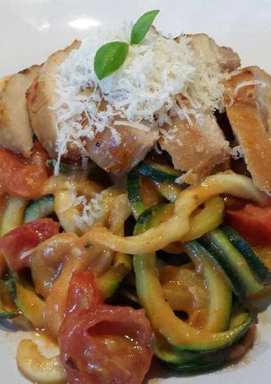 A picture of Zucchini Noodle Pasta.