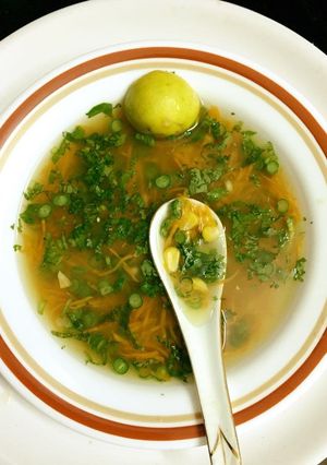 A picture of Coriander Lemon Soup.