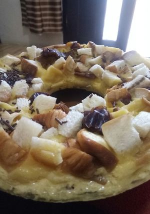 Foto resep Puding roti markisa kurma kukus