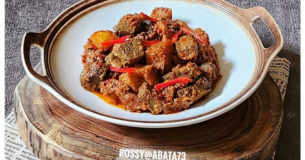 Sambel Goreng Santan Hati Sapi Kentang