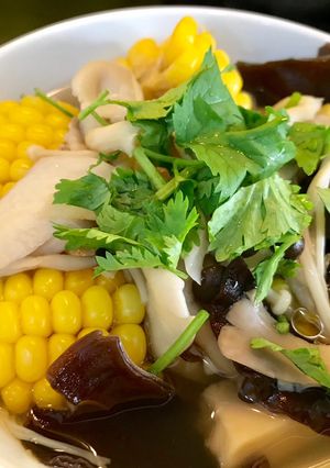 Hình của món Canh bắp ngọt nấu nấm (kiểu 2).