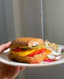 Bánh bao chiên nồi chiên k dầu kẹp trứng