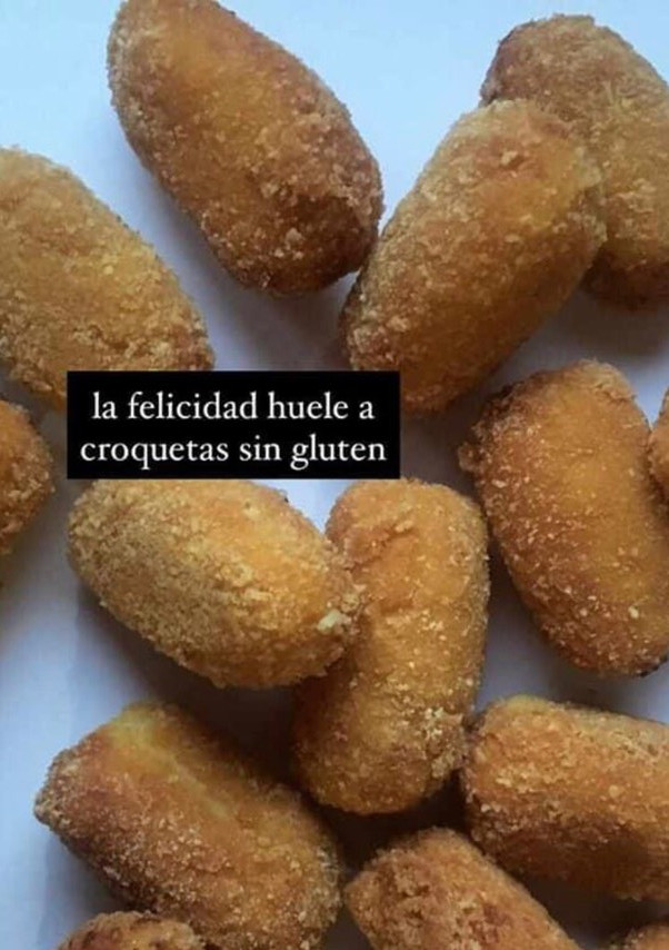 Una foto de Croquetas sin gluten de crema de chorizo y queso curado
