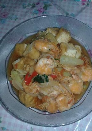 Foto resep Udang Tahu Asam Manis