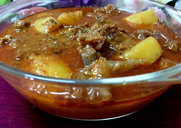 Step-by-Step Guide to Make Homemade Panjabi dish Aalu Gosht,