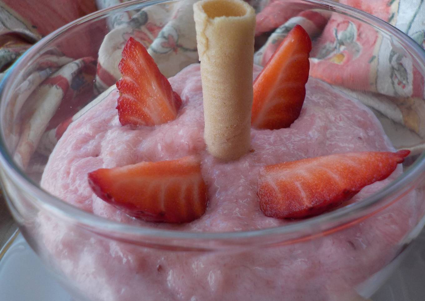 Mousse de fresas y yogur