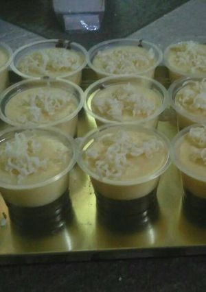 Foto resep Puding jagung lapis coklat toping keju (resep kreasi nutrijell)