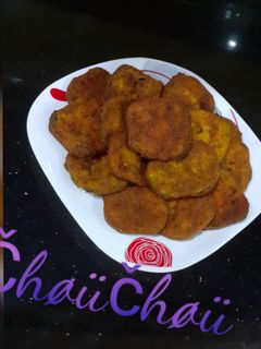 صورة لوصفة شرائح الباذنجان المقلية 🍆💜