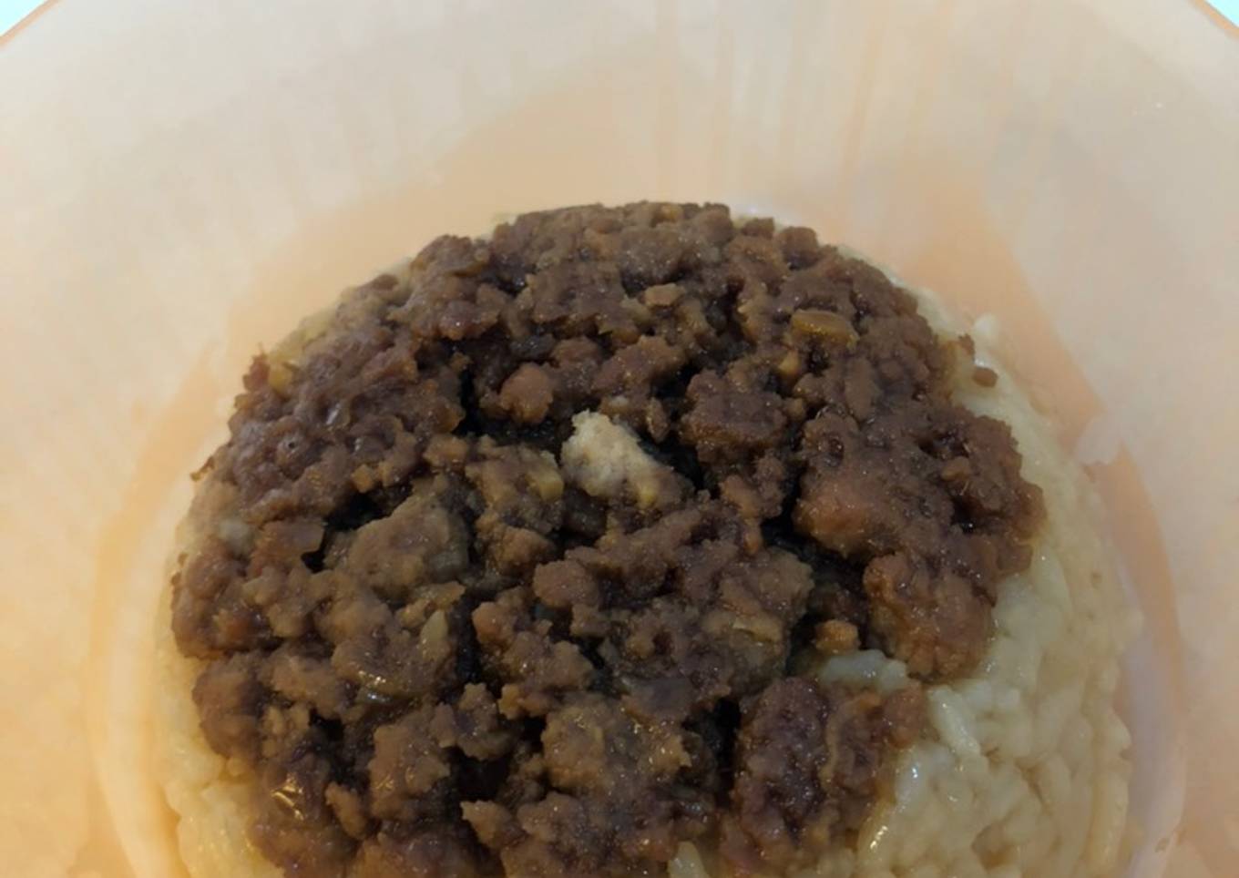 Homemade Nasi Tim Babi Kecap MPASI 1 tahun+