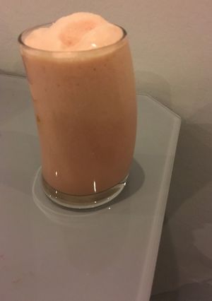 A picture of Creamy and cooling watermelon coconut milkshake.