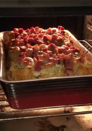Rakott bundás kenyér recept fotója