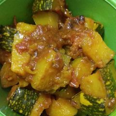 A picture of Sitafal ki sabzi.