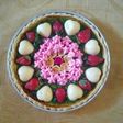 Pie susu pandan bertopping buah