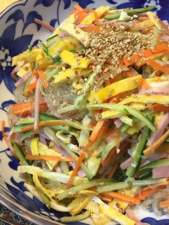 Easy Way Prepare Recipe Japanese Harusame Noodle Salad that is So Delicious, Can Spoil the Tongue}