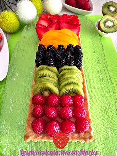Una foto de Tartaleta de frutas y crema de almendras
