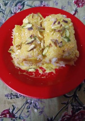 મૈંગો બ્રેડ મલાઈ રોલ(Mango bread malai roll recipe in gujarati) રેસીપી મુખ્ય ફોટો