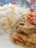 Pescado en salsa de champignones