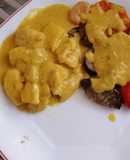 Pechugas de pollo al curry (a mi manera)