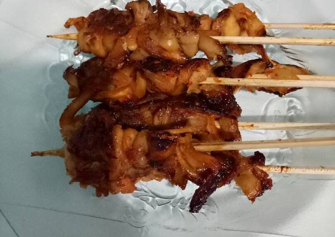 Ini dia! Bagaimana cara membuat Sate jamur bumbu merah simpel  enak