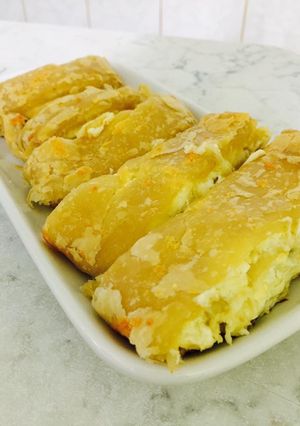 A picture of Four Cheese- Cheesy Roll Ups.