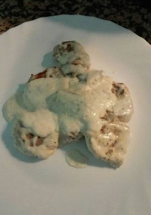 Una foto de Solomillo en salsa Roquefort
