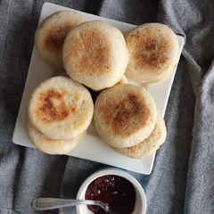 A picture of Sourdough English Muffins.