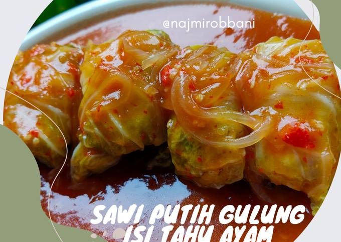 Resep Sawi Putih Gulung Isi Tahu Ayam Oleh Najmi Robbani Cookpad