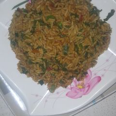 A picture of Palm oil jallof rice.