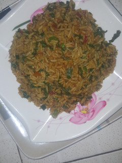 A picture of Palm oil jallof rice.