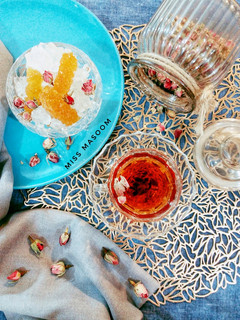 عکسی از دستور چای دارچین و سیب و زعفران